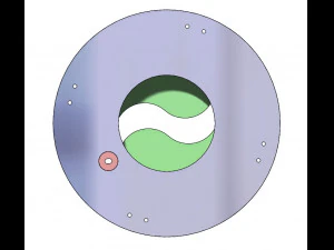 3DP2BLROD40A-3D printbaar irismechanisme 3D printmodel