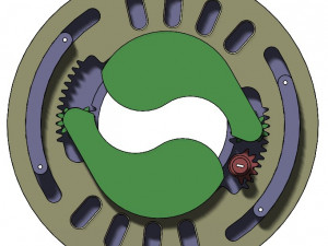 3DP2BLROD50A-3D Printable Iris mechanism Model Cetak 3D