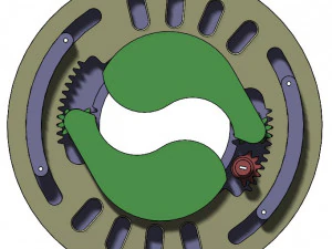 3DP2BLROD50A-3D Printable Iris mechanism 3D Print Model