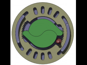 3DP2BLROD50A-3D Printable Iris mechanism Model Cetak 3D
