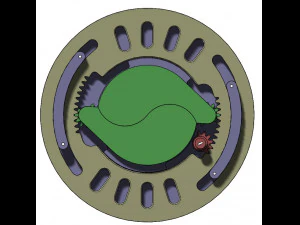 3DP2BLROD50A-3D Printable Iris mechanism 3D Print Model
