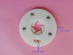 Diafragma de iris tipo engranaje planetario imprimible en 3D -5 cuchillas-D64d23 Modelo de impresión 3D