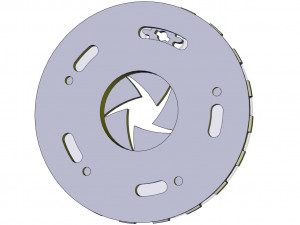 3D Printable Planetary Gear Type Iris Diaphragm -5 Blades-D64d23 3Dプリントモデル