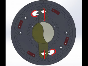 Laser cut planetary gear type mechanical iris-2 leaf-D130d43 3D Принт Модель