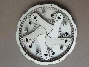 Laser cut planetary gear type iris mechanism-5 blades-D150d52 3D Принт Модель