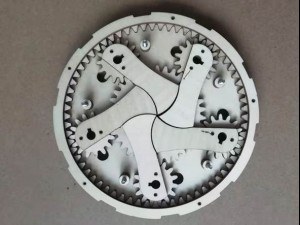 Laser cut planetary gear type iris mechanism-5 blades-D150d52 3D Принт Модель