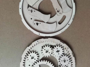 Laser cut planetary gear type iris mechanism-5 blades-D150d52 3D Принт Модель