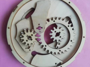 Laser cut planetary gear type mechanical iris-3 leaf-D130d43 Modello di stampa 3D