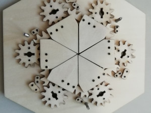Sliding Iris Mechanism For laser cutting-6 blades Model do druku 3D