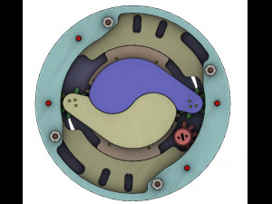LS2BLROD30A-Tai Chi Mechanism for laser cut 3D Baskı Modeli