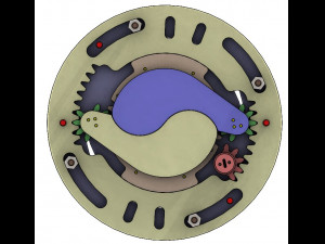 LS2BLROD30A-Tai Chi Mechanism for laser cut 3D Baskı Modeli