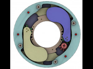 LS2BLROD30A-Tai Chi Mechanism for laser cut 3D Baskı Modeli