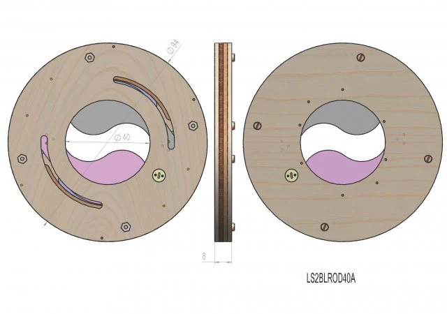 LS2BLROD40A-Mecanismo Tai Chi para corte l&aacute;ser Modelo de impresión 3D .c4d .max .obj .3ds .fbx .stl .blend 