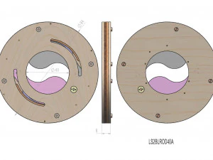 LS2BLROD40A-Mecanismo Tai Chi para corte l&aacute;ser Modelo de impresión 3D