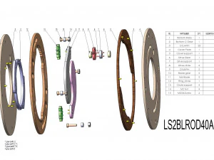 LS2BLROD40A-Mecanismo Tai Chi para corte l&aacute;ser Modelo de impresión 3D