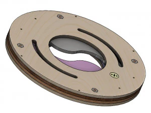 LS2BLROD40A-Mecanismo Tai Chi para corte l&aacute;ser Modelo de impresión 3D