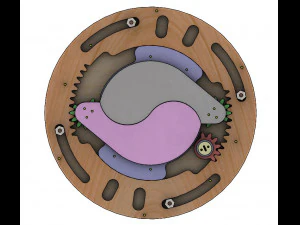 LS2BLROD40A-Mecanismo Tai Chi para corte l&aacute;ser Modelo de impresión 3D