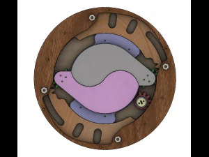 LS2BLROD40A-Mecanismo Tai Chi para corte l&aacute;ser Modelo de impresión 3D