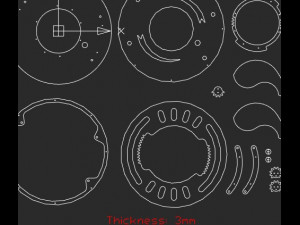 LS2BLROD50A-Tai Chi Mechanism for laser cut 3D-printmodel