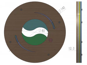 LS2BLROD60A-mechanische taijimechanische iris 3D printmodel