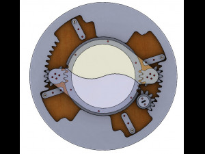 LS2BLROD80A-Mechanical taijimechanical iris Model do druku 3D