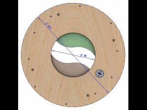 LS2BLROD90A-Mecanismo Tai Chi para corte l&aacute;ser Modelo de impresión 3D