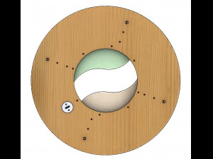 LS2BLROD90A-Tai Chi Mechanism for laser cut 3D Baskı Modeli