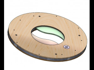 LS2BLROD90A-Tai Chi Mechanism for laser cut 3D Baskı Modeli