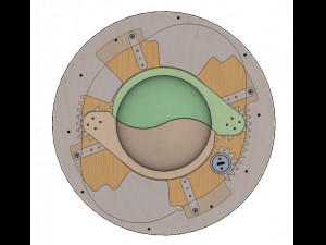 LS2BLROD90A-Tai Chi Mechanism for laser cut 3D Baskı Modeli