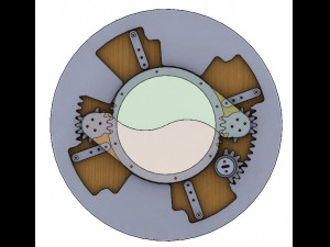 LS2BLROD90A-Tai Chi Mechanism for laser cut 3D Baskı Modeli