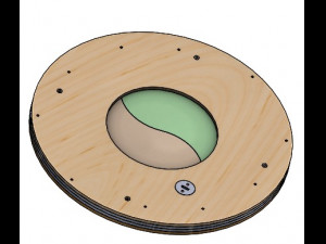 LS2BLROD90A-Tai Chi Mechanism for laser cut 3D Baskı Modeli