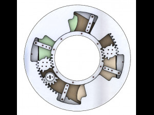 LS2BLROD90A-Tai Chi Mechanism for laser cut 3D Baskı Modeli