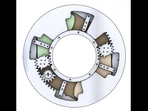 LS2BLROD90A-Tai Chi Mechanism for laser cut 3D Print Model