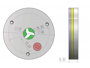3DP3BLROD10A-Iris mechanism for 3d printing Modèles 3D en vedette