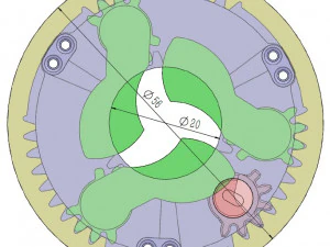 3DP3BLROD20A-Mecanismo de iris para impresi&oacute;n 3d Modelo de impresión 3D