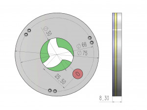 3DP3BLROD30A-Iris mechanism for 3d printing Modelo de impresión 3D