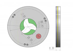 3DP3BLROD30A-Iris mechanism for 3d printing 3D Print Model