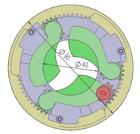 3DP3BLROD40A-Iris mechanism for 3d printing 3D Принт Модель .c4d .max .obj .3ds .fbx .stl .blend 