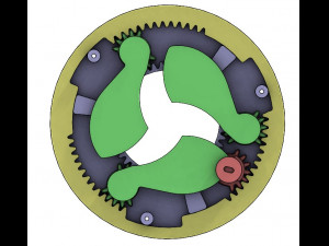 3DP3BLROD40A-Iris mechanism for 3d printing 3D Принт Модель