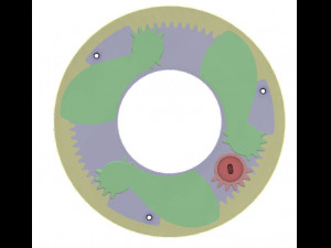 3DP3BLROD40A-Iris mechanism for 3d printing 3D Принт Модель