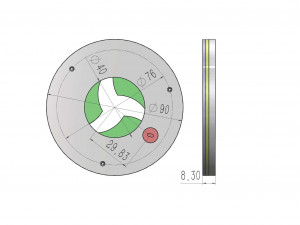 3DP3BLROD40A-Iris mechanism for 3d printing 3D Принт Модель