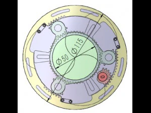 3DP3BLROD50A-Mecanismo de iris para impresi&oacute;n 3d Modelo de impresión 3D