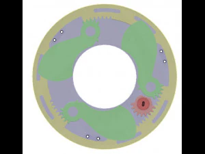 3DP3BLROD50A-Mecanismo de iris para impresi&oacute;n 3d Modelo de impresión 3D