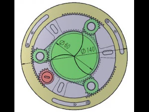 3DP3BLROD60A-Mecanismo de iris para impresi&oacute;n 3d Modelo de impresión 3D