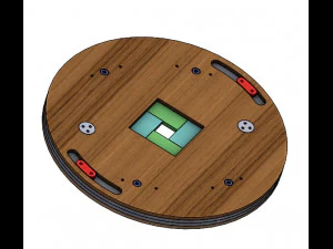 SL4BLSH40A-Laser Cut Square Hole Sliding Iris Diaphragm 3D Print Model