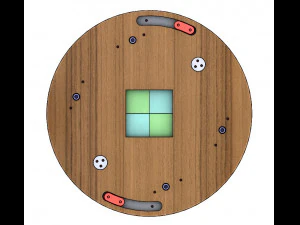 SL4BLSH40A-Laser Cut Square Hole Sliding Iris Diaphragm 3D Print Model