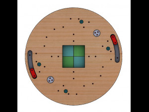 SL4BLSH40A-Laser Cut Square Hole Sliding Iris Diaphragm 3D 打印模型