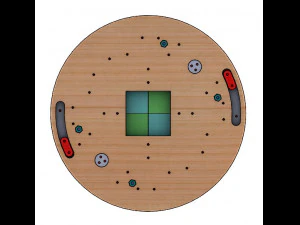 SL4BLSH40A-Laser Cut Square Hole Sliding Iris Diaphragm 3D Print Model