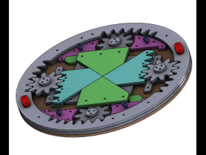 SL4BLSH40A-Laser Cut Square Hole Sliding Iris Diaphragm 3D 打印模型