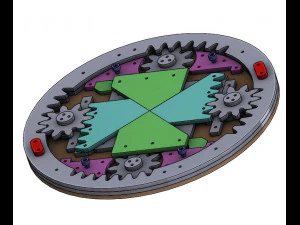 SL4BLSH40A-Laser Cut Square Hole Sliding Iris Diaphragm 3D Print Model